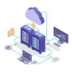 Cloud Computing Service Flowchart vector image