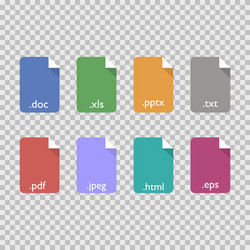 document file formats like doc pdf xls eps 10 vector image