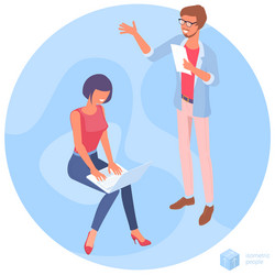 concept teamwork and workflow vector image