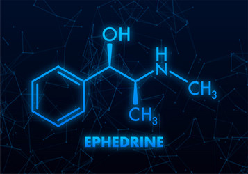 ephedrine molecular structure with plexus vector image