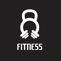 kettlebell and barbell design template Vector Image