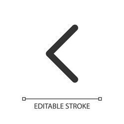 left arrow pixel perfect linear ui icon vector image