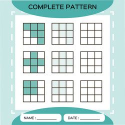 Repeat green pattern cube grid with squares vector