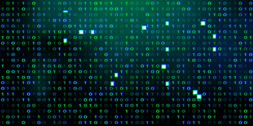 abstract futuristic cyberspace with binary code vector image