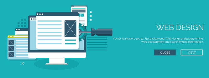 flat background coding vector image
