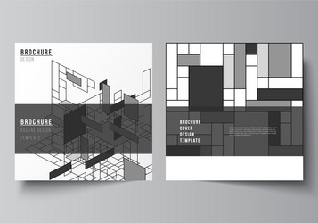 minimal layout of two square format vector image