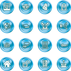 internet and computing media icons vector image