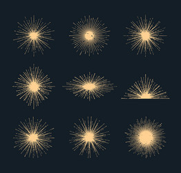 Sunburst set Royalty Free Vector Image - VectorStock