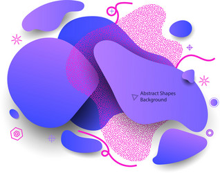 abstract shapes dynamic concept background unique vector image