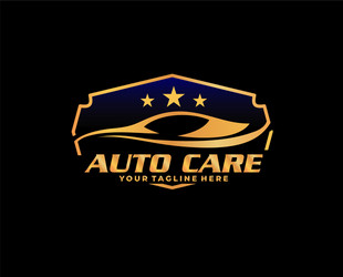 Auto care brand logo design concept vector