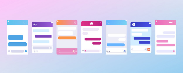 flat chat bot dialog windows for customer support vector image