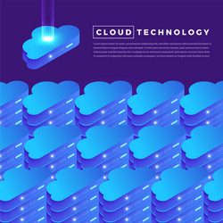 isometric cloud computing vector