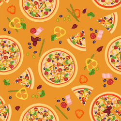 Pizza Slice Pattern vector image