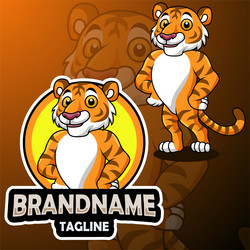 Cartoon Tiger Mascot Vector Image