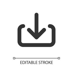 download file pixel perfect linear ui icon vector image