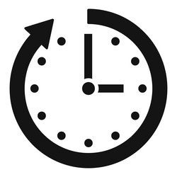 duration of hour clock icon simple event vector image