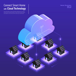 isometric cloud technology Vector Image