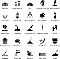 Organic farming flat pack Royalty Free Vector Image