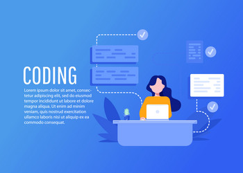 programmer and development vector image