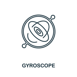 gyroscope icon simple element from sensors icons vector image