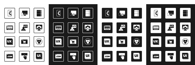 set sketchbook or album front end development ui vector image
