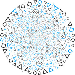 triangle and square frames cycle burst vector image
