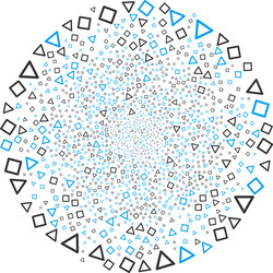 triangle and square frames cycle burst vector