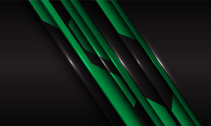 abstract green metallic circuit line slash black vector