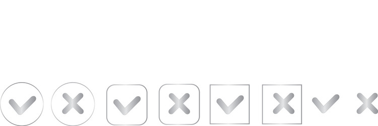 Check mark button in modern neumorphic Royalty Free Vector