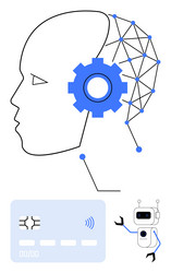 artificial intelligence integration with payment vector image