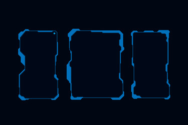 hud futuristic user screen control interface set vector image
