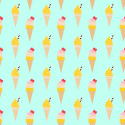 ice cream pattern colorful summer background vector image