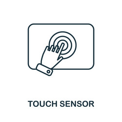 touch sensor icon simple element from sensors vector image
