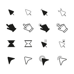 design mouse cursor set isolated on white vector image
