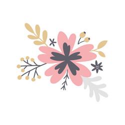 image of a cute flower wreath Vector Image