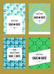 Invite template set vector