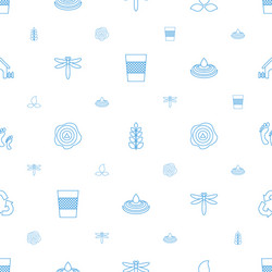 environment icons pattern seamless white vector