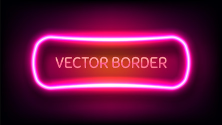 Glowing neon frame on colorful dark background vector