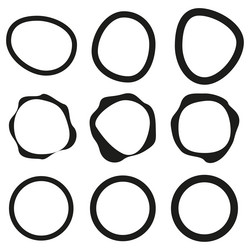 irregular ring shape distorted circle pattern vector image