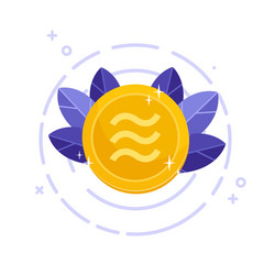 Libra coin icon crypto currency vector