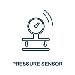 pressure sensor icon simple element from sensors vector image