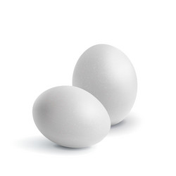 Realistic chickens of egg easter chicken white vector