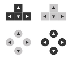 rounded and square buttons for keyboard vector image