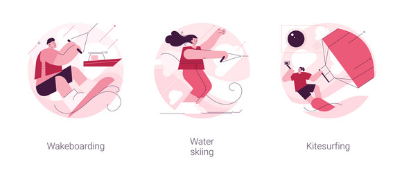 Water sport abstract concept Royalty Free Vector Image