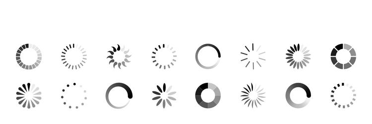 loading icon circle load symbol progress vector image