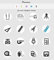 Measuring tools icon set Royalty Free Vector Image