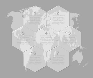 Diagram infographic for 7 steps circle puzzle Vector Image
