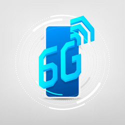 6g network wireless with high speed connection vector image