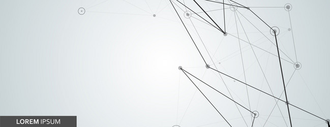 abstract connecting dots and lines polygonal vector image