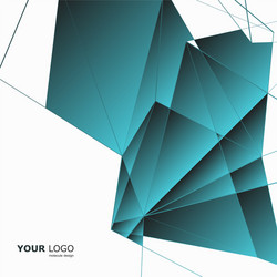 abstract polygonal connection structure vector image